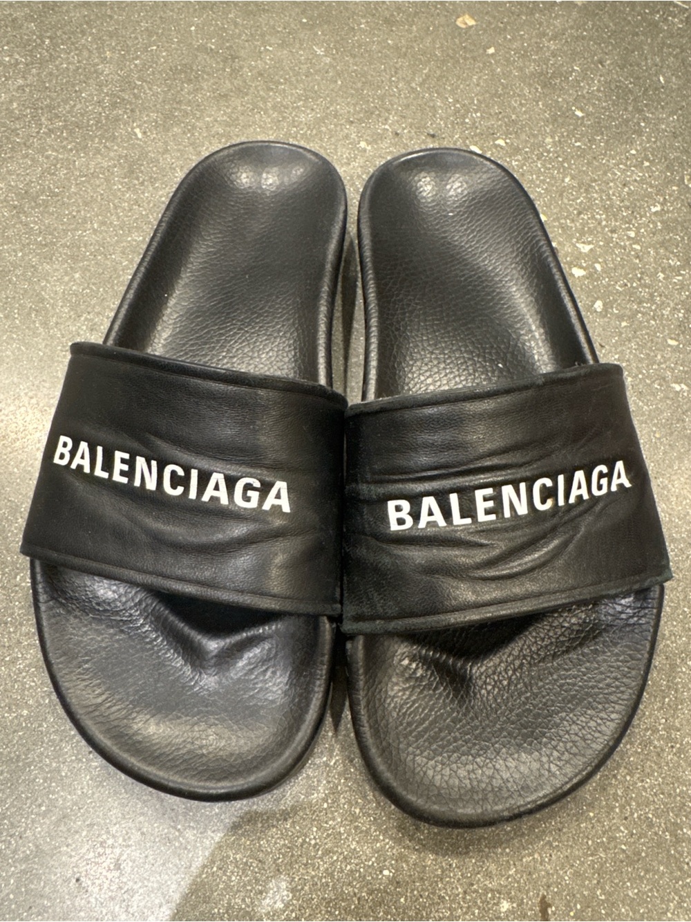 Balenciaga Black Logo Strap Slide Sandals - Picture 8 of 8